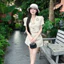 Sét tk mango tay búp phối ren đính phụ kiện hoa