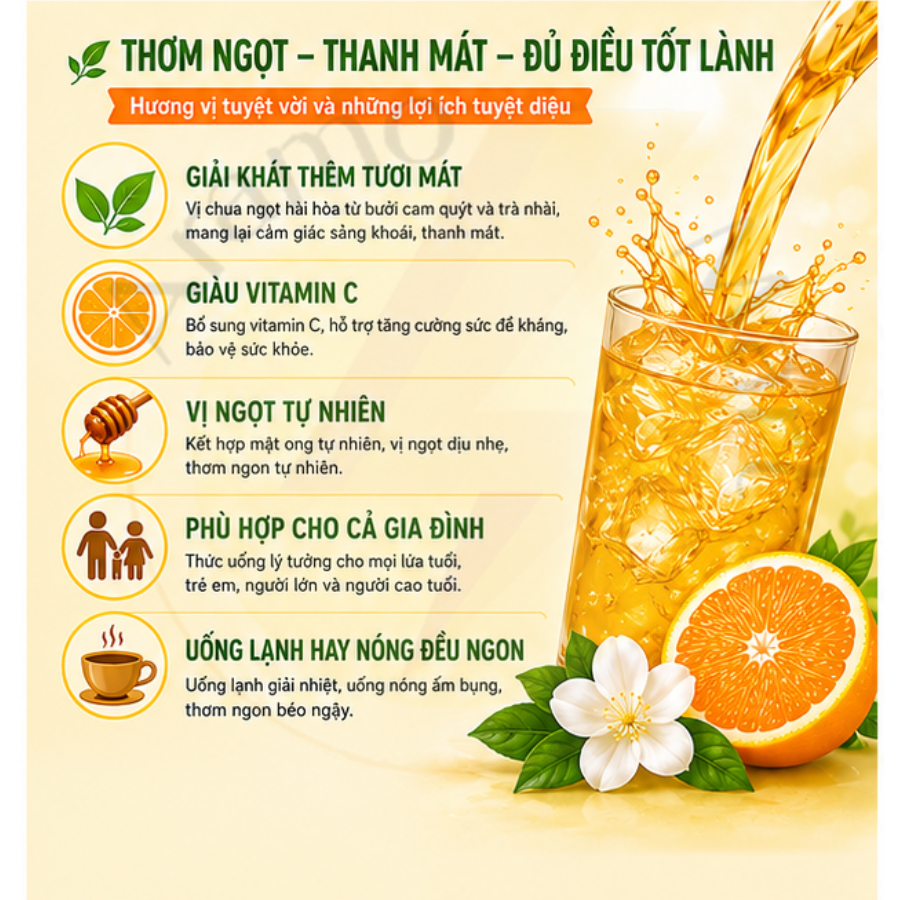 Trà trái cây Bưởi Hoa Lài Jasmine Pomelo Tea Đài Loan 6 Hộp/Combo và 24 hộp/Thùng