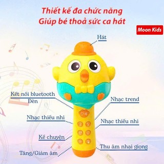 Micro Bluetooth Không Dây, Có Sạc Type C, Bluetooth & Đổi Giọng Vui Nhộn