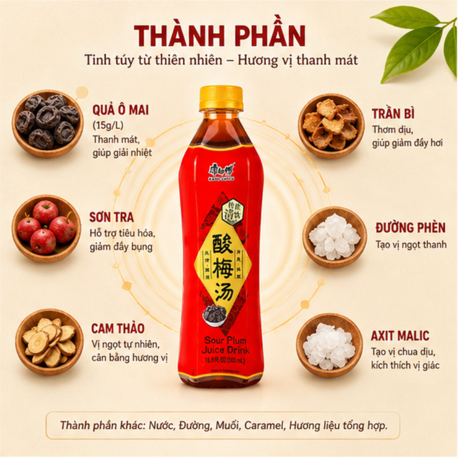 Combo 2 chai Trà mật ong hoa nhài tươi mát thơm vị hoa lài ngọt dịu nhẹ Kang Shi Fu 500ml/chai