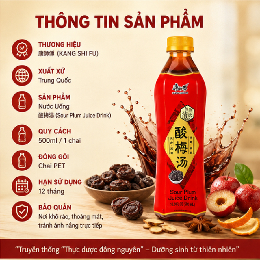 Combo 2 chai Trà mật ong hoa nhài tươi mát thơm vị hoa lài ngọt dịu nhẹ Kang Shi Fu 500ml/chai
