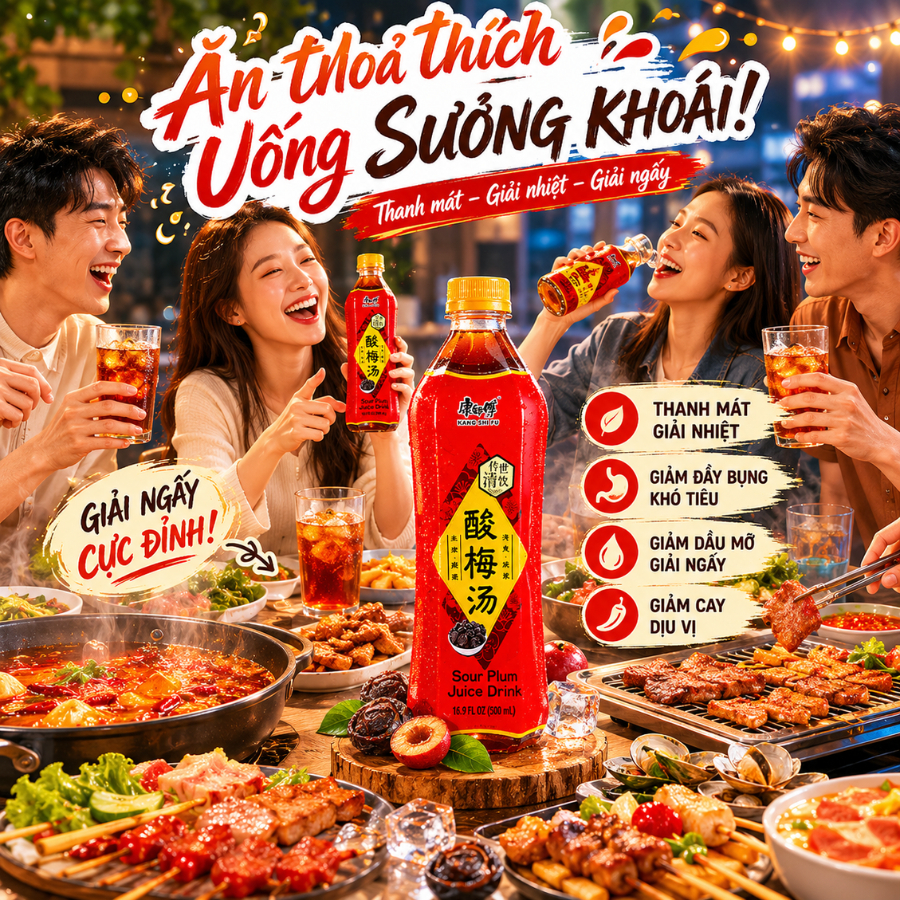 Combo 2 chai Trà mật ong hoa nhài tươi mát thơm vị hoa lài ngọt dịu nhẹ Kang Shi Fu 500ml/chai
