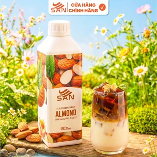 Syrup/siro Hạt phỉ (Hazelnut) SAN, đậm đà, có chai chiết 100ml, tặng công thức, latte, trà sữa