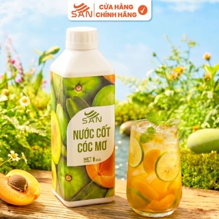 Nước Cốt Cóc Mơ SAN – Vị Chua Ngọt Thanh Mát – Có Mẫu Thử 100ml, Tặng Sách Pha Chế