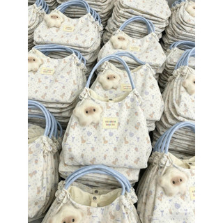 Túi Tote Vải Pastel Hot Trend 2026 Tặng Kèm Charm Gấu Bông – Túi Đi Học Đựng Laptop iPad Sách Vở Mỹ Phẩm Du Lịch Đa Năng