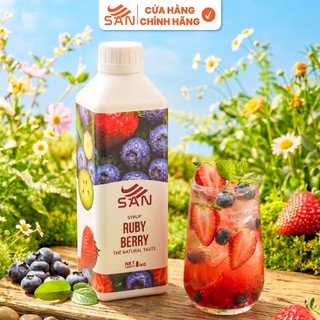 Syrup/siro BERRY QUẢ MỌNG SAN, mẫu thử 100ml, tặng sách công thức, tiện dụng, trái cây tự nhiên