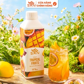 Syrup/siro XOÀI - CHANH DÂY SAN, mẫu thử 100ml, tặng sách công thức, tiện dụng, trái cây tự nhiên