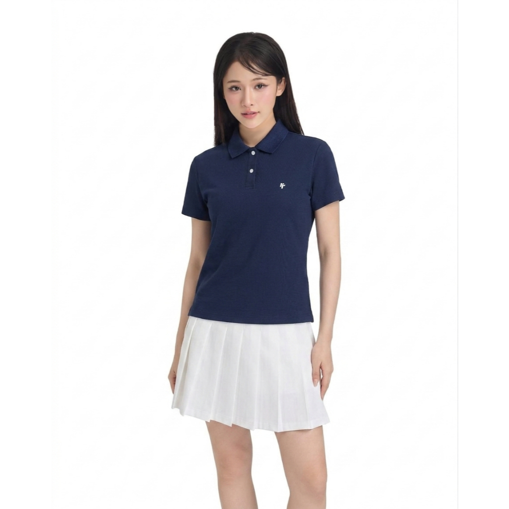Áo Polo Nữ Baby RTCLASSY Tay Ngắn Logo Thêu Nổi Nữ Tính Basic Chất Liệu Cotton Pique Dày Dặn