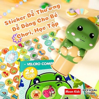 Đồ chơi con dấu sticker dễ thương cho bé, máy đóng dấu sticker tặng kèm 100 nhãn dán