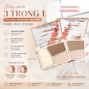 BẢNG PHẤN TẠO KHỐI & HIGHLIGHT NOVO 3 TRONG 1 – Tạo khối • Bắt sáng • Che khuyết điểm 9097
