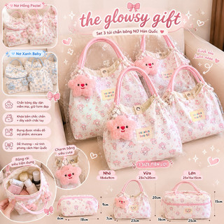 Túi Tote Vải Pastel Hot Trend 2026 Tặng Kèm Charm Gấu Bông – Túi Đi Học Đựng Laptop iPad Sách Vở Mỹ Phẩm Du Lịch Đa Năng