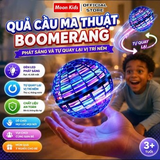Quả cầu ma thuật boomerang phát sáng và tự quay lại vị trí ném, đồ chơi bóng bay UFO giải trí cho bé