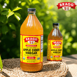 Giấm Táo Hữu Cơ Bragg 946ml Chứa Con Giấm Mẹ Nhập Khẩu Từ Mỹ