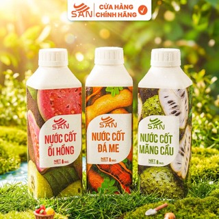 Nước cốt trái cây SAN (mẫu thử), Trái Cây Tự Nhiên, Hương Thơm, Màu Sắc Nổi Bật, tặng sách công thức
