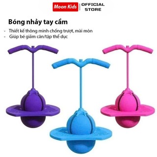 Bóng nhảy thể thao có tay cầm chịu lực, đồ chơi bật nhảy vận động ngoài trời cho bé và người lớn