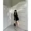 2Soonsumff Bodysuit tay dài ống loe cổ vuông ôm body sexy, bộ đồ liền thân cá tính gợi cảm