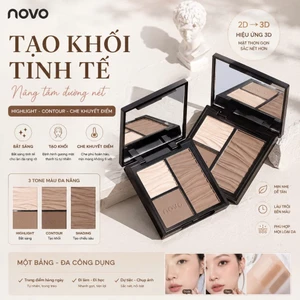 BẢNG TẠO KHỐI NOVO 3 TRONG 1 Highlight – Contour – Che khuyết điểm 5828