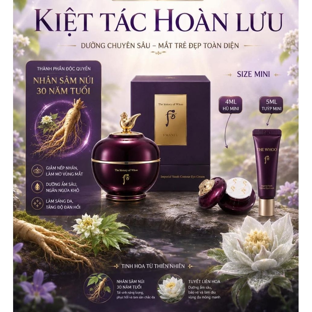Bộ dưỡng Hoàn lưu cao trẻ hóa làn da Whoo mini