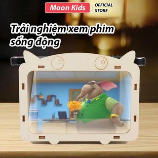 Hộp chiếu phim hologram 3d cho bé bằng gỗ