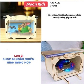 Hộp chiếu phim hologram 3d cho bé bằng gỗ