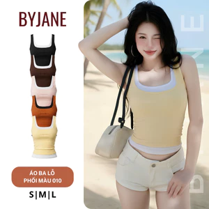 Áo Balo Nữ Phối Màu BYJANE, Áo Tanktop Ôm Body Co Giãn Tôn Dáng Hot Trend - 010