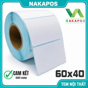 Cuộn 700 Tem decal nhiệt 60x40mm Giấy in mã vạch 6x4 dùng in tem phụ 40x60 dán gỗ nội thất 60*40 Máy CNC giấy in nhiệt