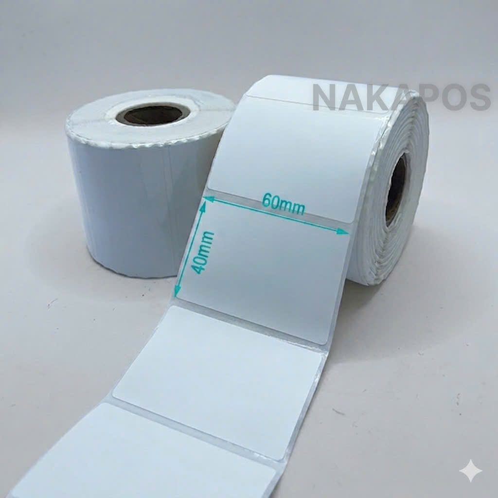 Cuộn 700 Tem decal nhiệt 60x40mm Giấy in mã vạch 6x4 dùng in tem phụ 40x60 dán gỗ nội thất  60*40 Máy CNC giấy in nhiệt