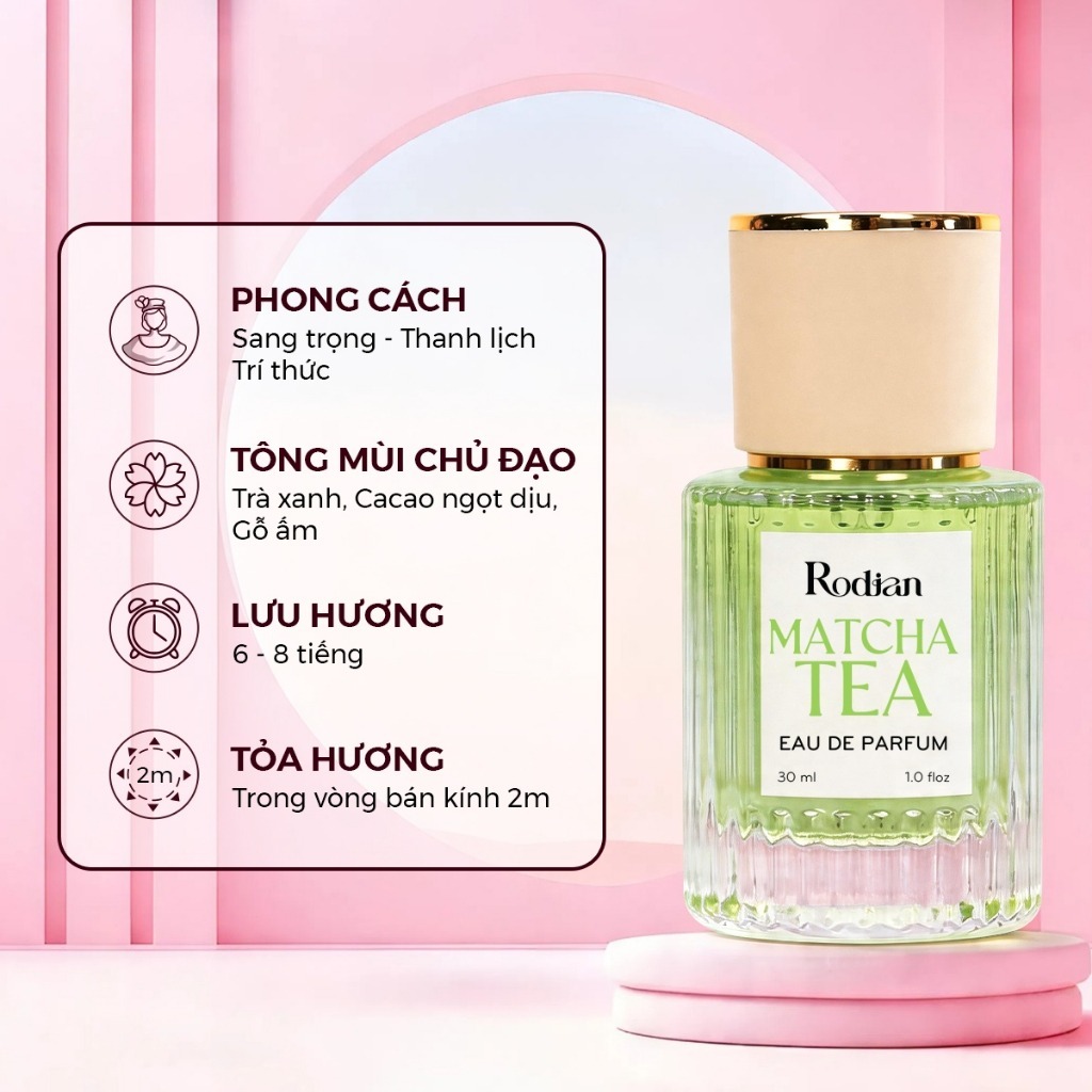 Combo 3 Chai Nước Hoa Rodian Bloom 1,5 ml EDP Hương Thơm Ngọt Ngào, Quyến Rũ
