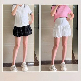 Quần short bầu dáng bí phồng, thiết kế 2 lớp cho mẹ bầu xinh