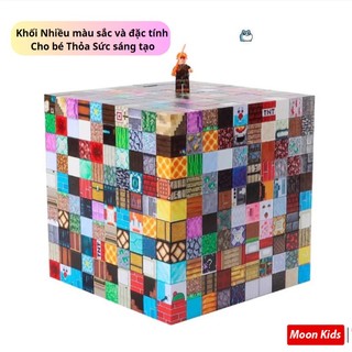 Đồ Chơi Xếp Hình Khối Nam Châm Từ Tính 2x2cm, Lắp Ráp Xây Dựng Thành Phố, Trang Trại, Nhà Cửa