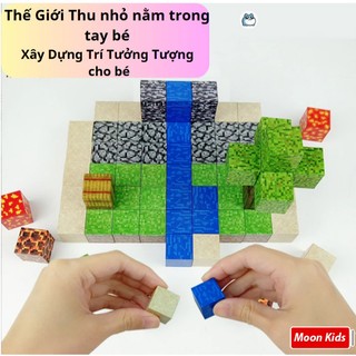 Đồ Chơi Xếp Hình Khối Nam Châm Từ Tính 2x2cm, Lắp Ráp Xây Dựng Thành Phố, Trang Trại, Nhà Cửa