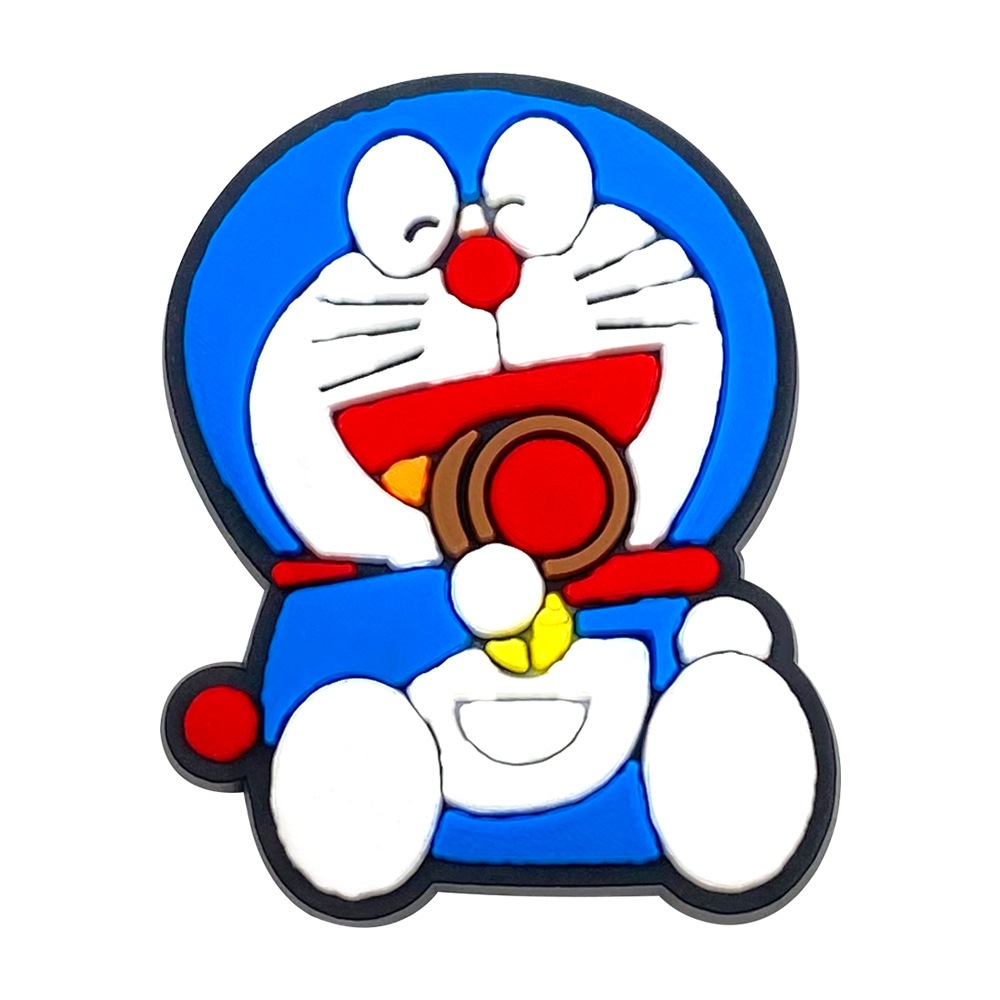 Set charm gắn dép cross DORAEMON, Nút gắn sticker dép cross trang trí cham 2D hoạt hình CROSS TREND