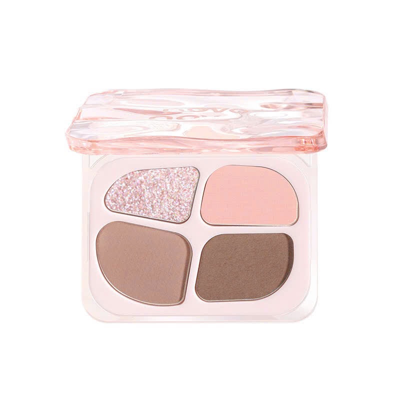 🌸 BẢNG PHẤN MẮT 4 Ô NOVO – TONE HỒNG NÂU NGỌT NGÀO TỰ NHIÊN , DỄ PHỐI MÀU 🌸NoVo 9049