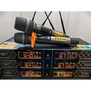 Micro Không Dây Karaoke UGX 60Plus Chống Hú Chồng Ồn, Loại Bỏ Tạp Âm Tụ To - Chống Hú - 4 Râu Bắt Sóng Khỏe