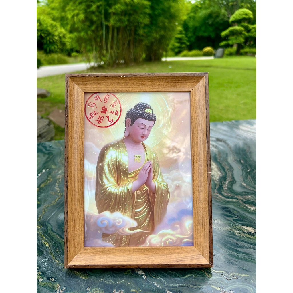 Tranh Bản Mệnh Tuổi Tuất & Hợi - Phật A Di Đà