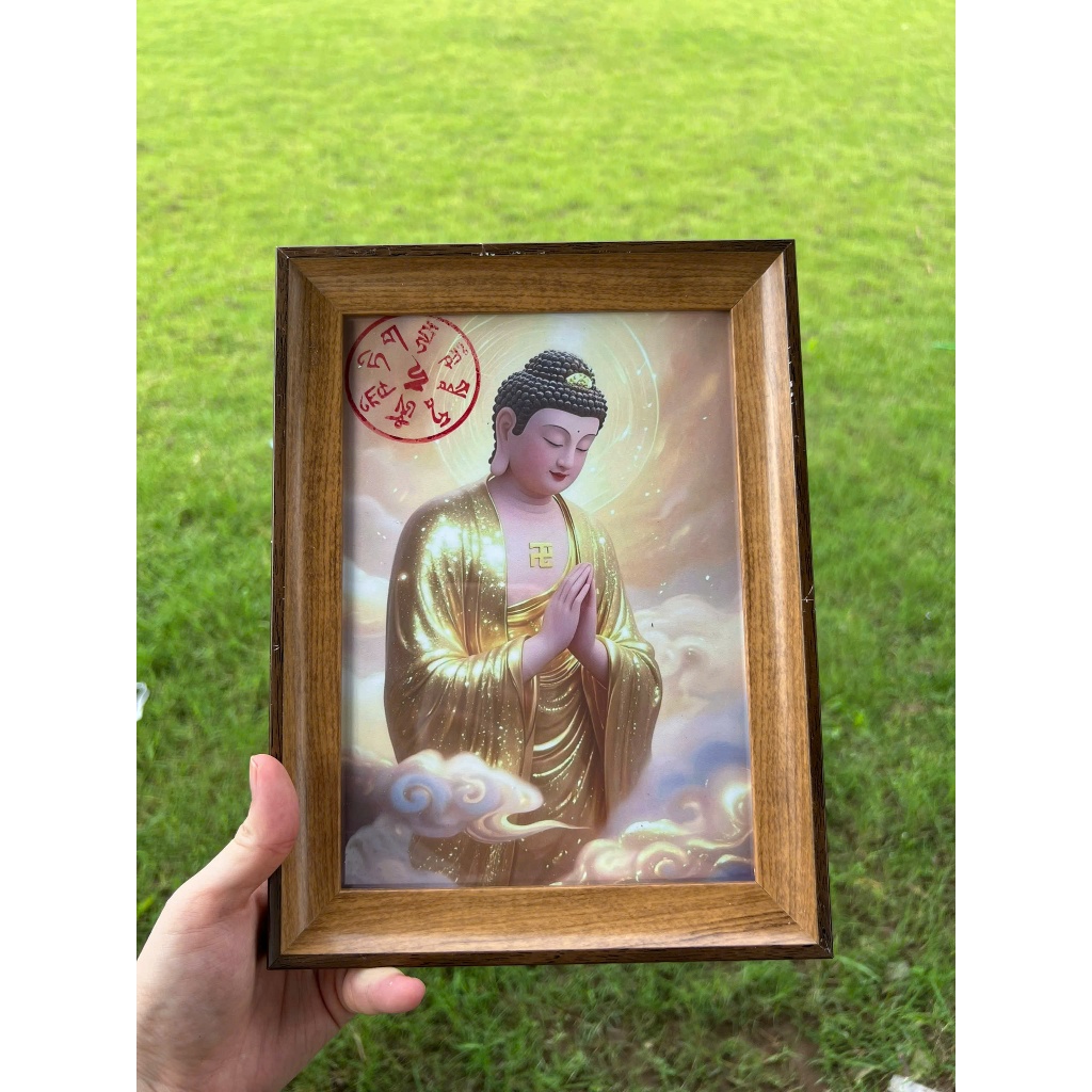 Tranh Bản Mệnh Tuổi Tuất & Hợi - Phật A Di Đà