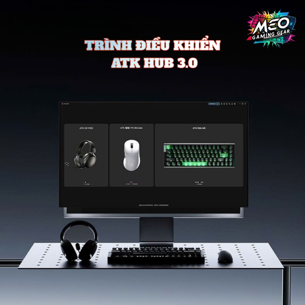 Chuột Gaming Không Dây ATK Y9 ProMax | Ultimate 2.0 - PAW3950 Ultra, MCU: NORDIC 54L15, Dual 8K, 55G | BigBuy360 - bigbuy360.vn