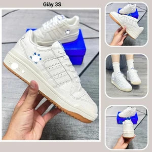 Giày Sneaker Nam Nữ Forum 84 Trắng Đế Cao Su Phối 3 Sọc – Giày Thể Thao Phong Cách Hàn Quốc, Đi Học,Đi Chơi Full Box