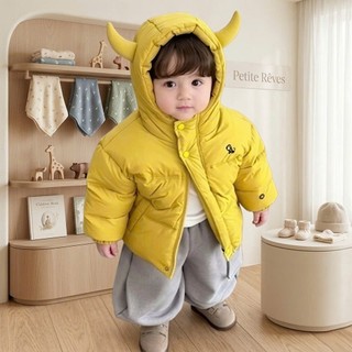 Áo Phao Lông Cừu Trẻ Em Korea Monday Gấu Siêu Nhẹ Giữ Ấm 3 Lớp Có Mũ Cho Bé Trai Bé Gái 5-40Kg M6