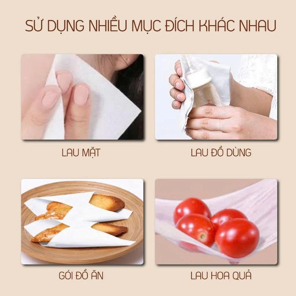 Giấy Để Bàn TOMIE 3 Màu Cao Cấp Đa Năng Mềm Mịn Thấm Hút Tốt Lau Tay Không Bụi Giấy Dùng Nấu Ăn Lau Bếp (175mm x 118mm)