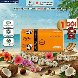 Khăn Giấy Rút 3 Lớp MyLan Gấu Trúc Cao Cấp Mềm Dai Không Bụi Giấy Thấm Hút Tốt Dùng Gia Đình Tiện Lợi (100 Tờ/Gói)