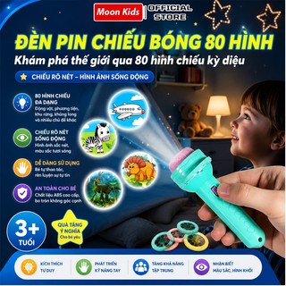 Đồ chơi đèn pin chiếu hình 24 - 80 hình đã gồm đèn - hình chiếu - sẵn pin - cho bé khám phá