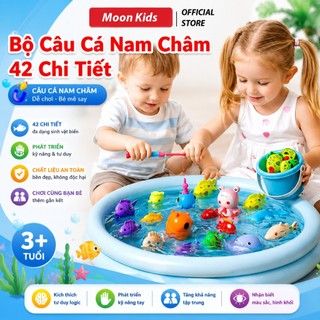 Bộ Combo Câu Cá Nhựa 42 Chi Tiết Kèm Cần Câu Và Phao Cho Bé, Đồ Chơi Mùa Hè Cho Bé