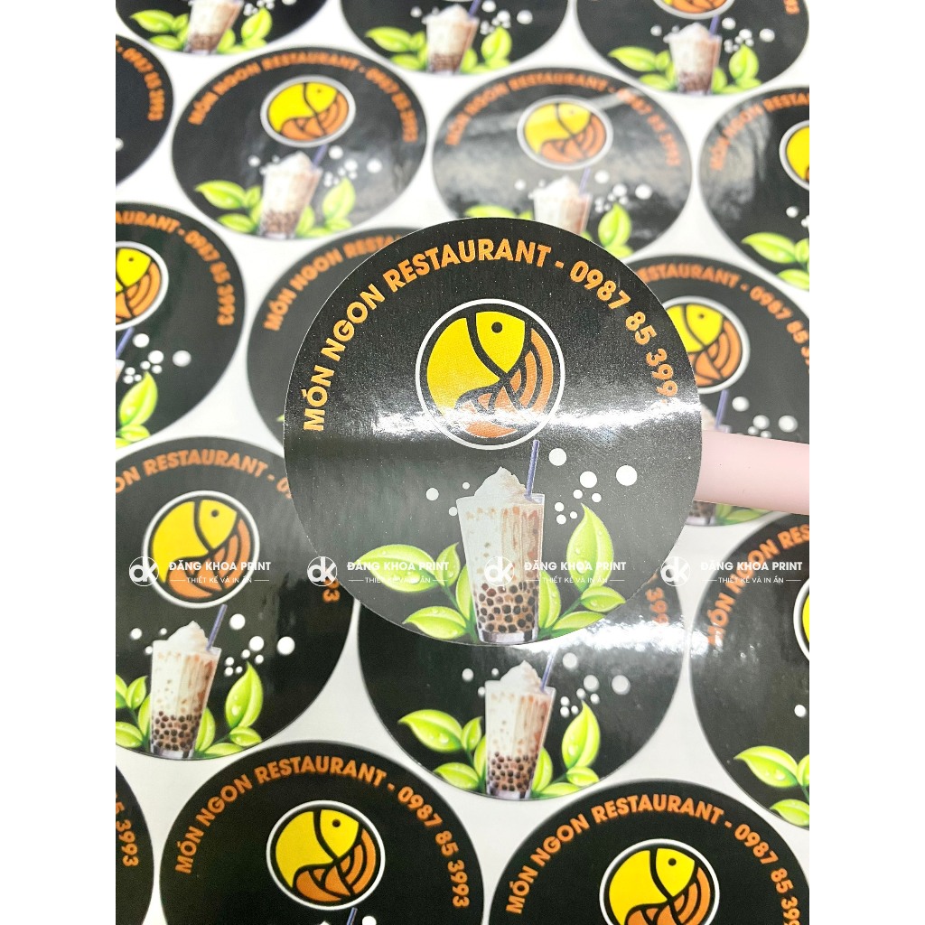 [IN HỎA TỐC] In Tem Nhãn Decal Dán Theo Yêu Cầu | Decal Giấy, Decal Nhựa, Trong, Decal Kraft, Hologram 7 màu , Thiếc Bạc
