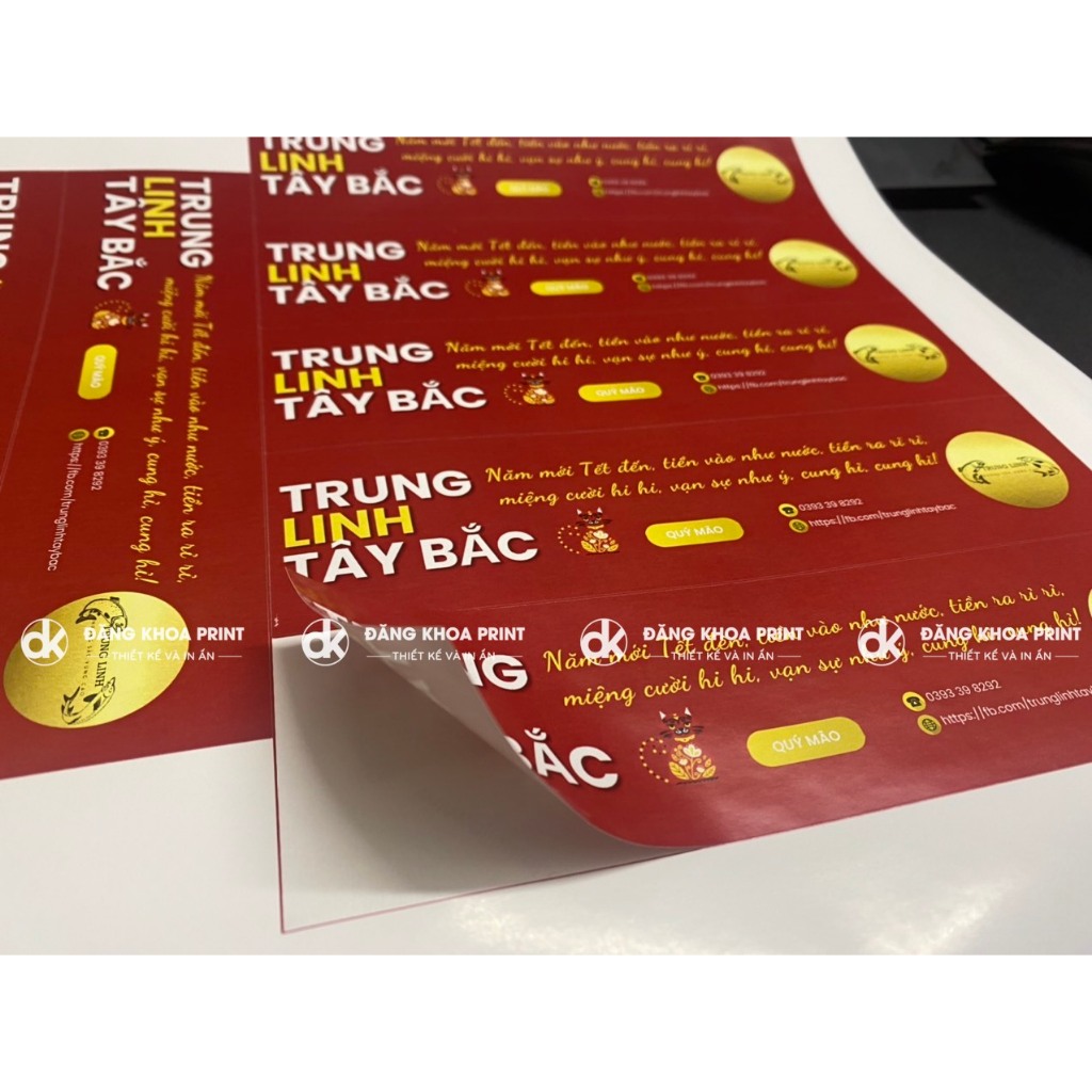 [IN HỎA TỐC] In Tem Nhãn Decal Dán Theo Yêu Cầu | Decal Giấy, Decal Nhựa, Trong, Decal Kraft, Hologram 7 màu , Thiếc Bạc