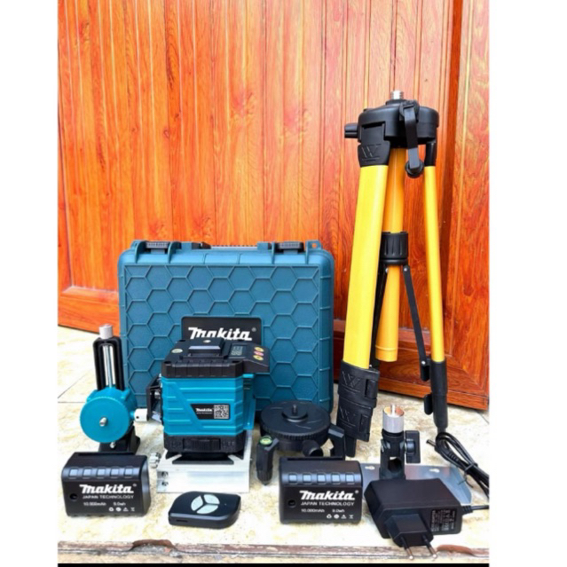 Máy bắn cốt máy bắn cân bằng laser MAKITA 12 tia xanh có đèn báo pin kèm chân