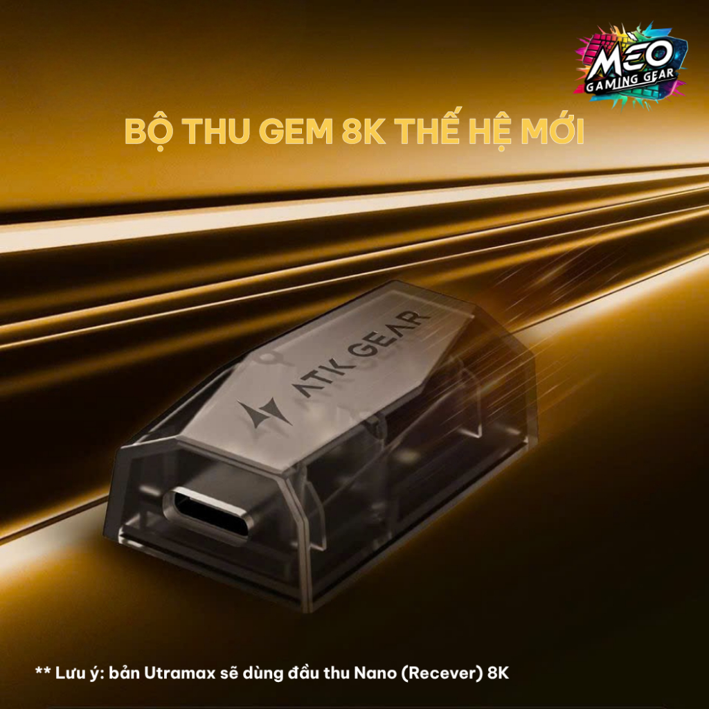 Chuột Gaming Không Dây ATK X1v2 Utramax | Ultimate - PAW3950 Ultra, MCU: NORDIC 54L15, Dual 8K, 55G | BigBuy360 - bigbuy360.vn