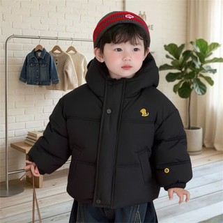 Áo Phao Lông Cừu Trẻ Em Korea Monday Gấu Siêu Nhẹ Giữ Ấm 3 Lớp Có Mũ Cho Bé Trai Bé Gái 5-40Kg M6