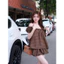 Sét áo babydoll vai chun kèm cv bí S264 SM chấm bi, kẻ ô