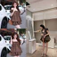 Sét áo babydoll vai chun kèm cv bí S264 SM chấm bi, kẻ ô